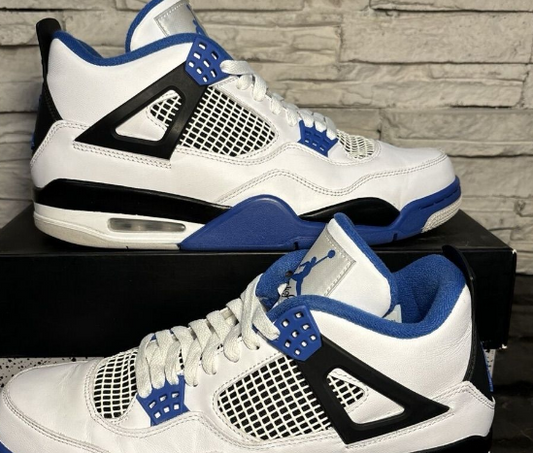 Air Jordan 4 Retro White Blue Sneakers